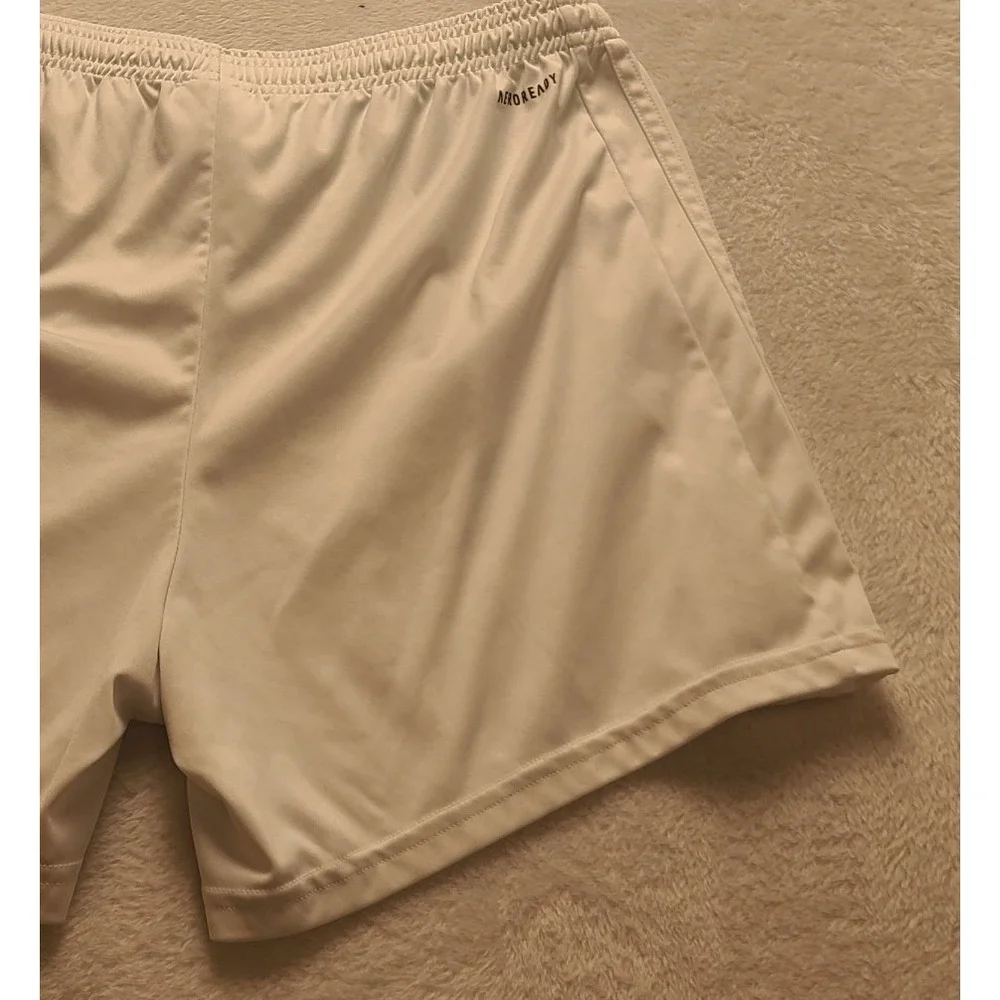 Adidas Primegreen Aeroready Soccer Shorts White Men's Medium 3-Stripe Athletic